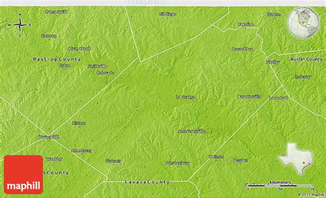 Physical 3D Map of Fayette County