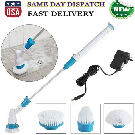 Adjustable Hurricane Electric Bathroom Spin Scrubber w/3 Replaceable Brush Heads - Walmart.com ...