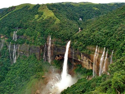 Nohkalikai falls- Cherrapunji, Meghalaya - India | Waterfall, Places to visit, Beautiful places