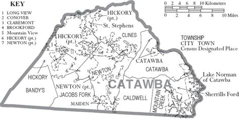 Map_of_Catawba_County_North_Carolina_With_Municipal_and_Township_Labels.PNG (745×374) | Catawba ...