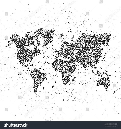 Dotted World Map Concept Illustration Globe Stock Vector (Royalty Free ...