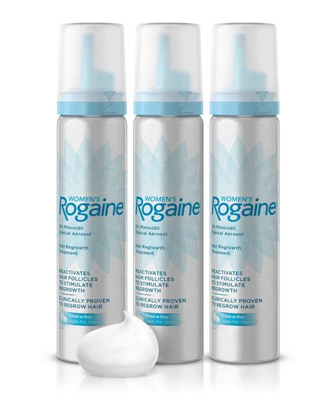 Women Rogaine Minoxidil 5% Unscented Foam 6 Month Supply