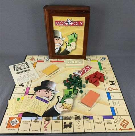 Monopoly 2005 Edition Vintage Game Collection Wooden Library Bookshelf Wood Box | eBay in 2021 ...