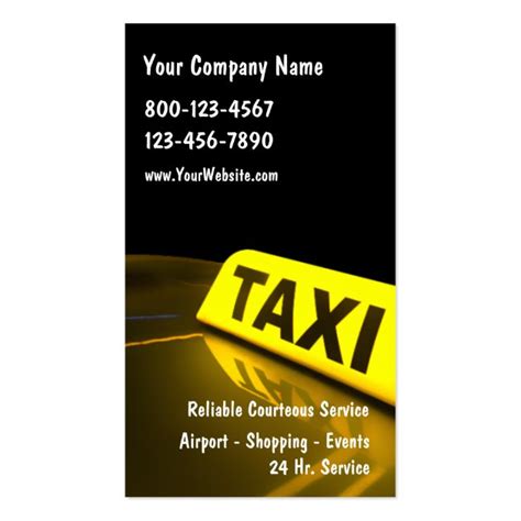 Taxi Business Cards