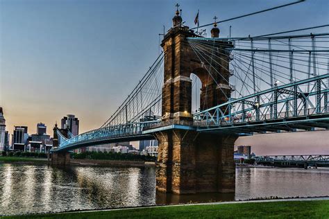 Roebling Bridge Sunset Photograph by Sharon Popek - Fine Art America