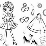 Coloring Page top Model Glamour For Kids Download Or Print Free sketch template