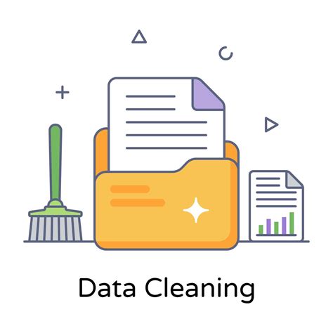 Data cleaning in flat outline icon, editable vector 6094871 Vector Art ...