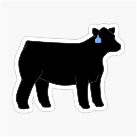 "Black Angus Heifer" Sticker for Sale by SamFrig24 | Redbubble