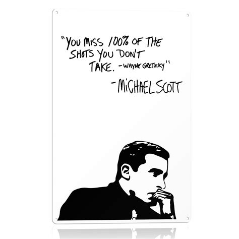 Buy Michael Scott Inspirational Motivational Quote Poster - You Miss ...