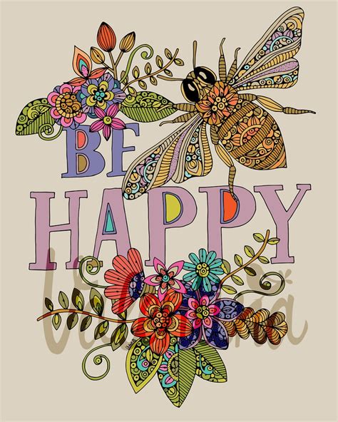 Be happy Art Print Wall Art Print Quote Print Home | Etsy