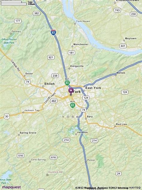 York, PA Map | MapQuest | State parks, Hometown, Potosi