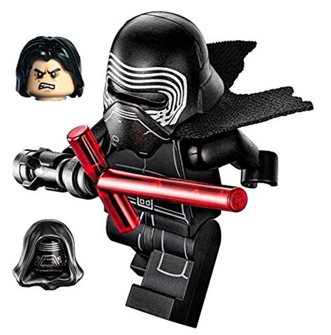 LEGO Star Wars Minifigure - Kylo Ren Complete with Helmet Hood Hair FleshBlack Face with Cross ...