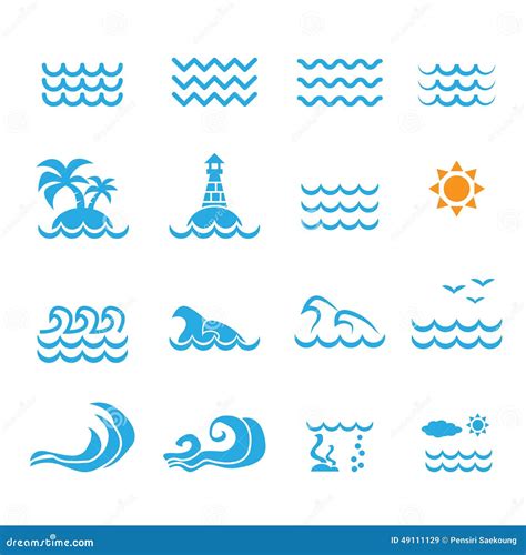 Sea icon stock vector. Illustration of river, blue, fresh - 49111129