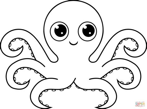 Cute Octopus Coloring Page