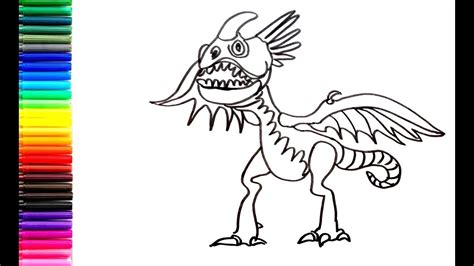 How to draw Stormfly the Dragon from How to Train Your Dragon - YouTube