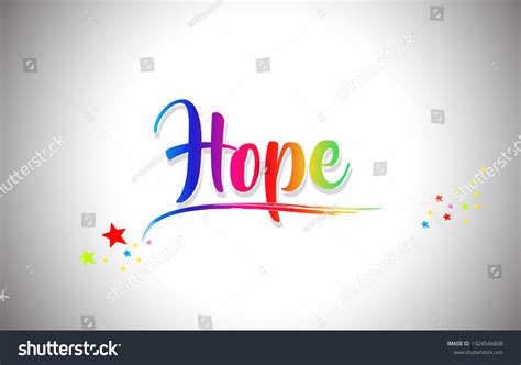 Hope Handwritten Word Text Rainbow Colors Stock Vector (Royalty Free ...