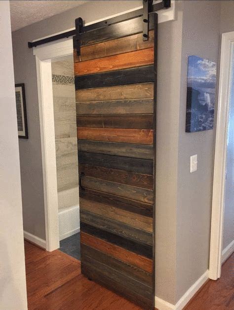 Custom Multi-stain Horizontal Plank Sliding Barn Door - Etsy in 2023 | Interior barn doors, Diy ...