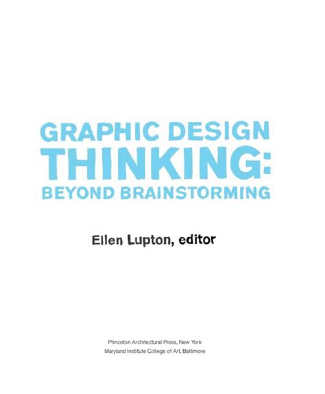 Graphic Design Thinking by Ellen Lupton - Issuu