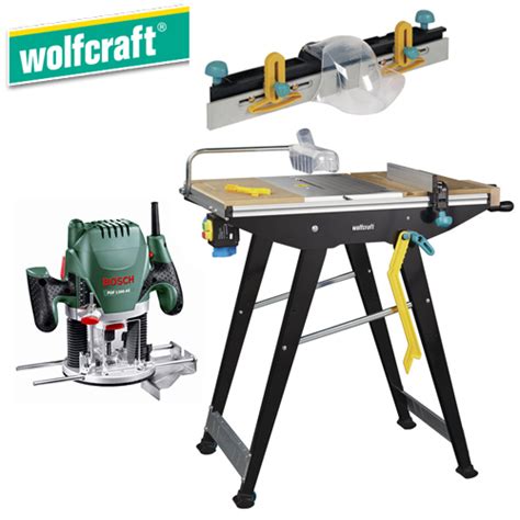 BUNDLE - Wolfcraft Master Cut 1500 Machine Table + Router Table Fence ...