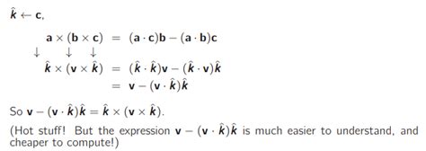 Projection of vector a onto vector b using vector triple product - Mathematics Stack Exchange