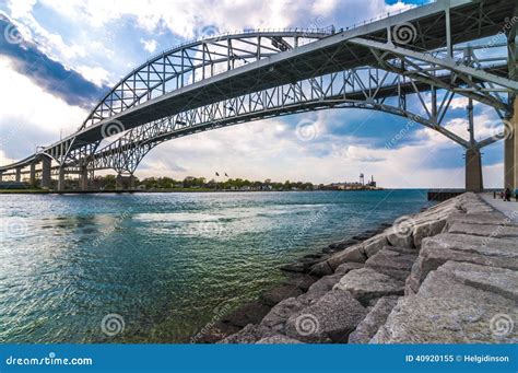 Bluewater Border Crossing Bridge, Sarnia Ontario Canada Stock Photo - Image: 40920155