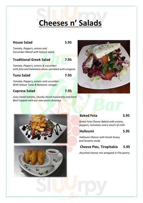 Cafe Bar menù, Preston - Main Menu | Sluurpy