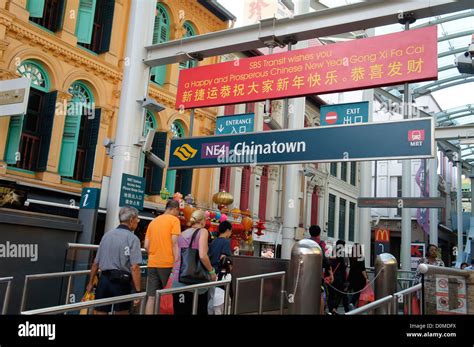 Singapore chinatown mrt exit hi-res stock photography and images - Alamy