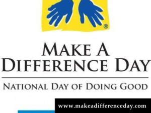 What Is National Make A Difference Day?