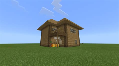 Two story house with attic. First build on iOS : r/Minecraft