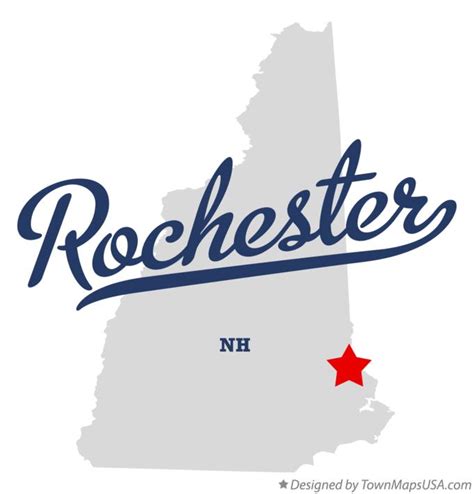 Map of Rochester, NH, New Hampshire