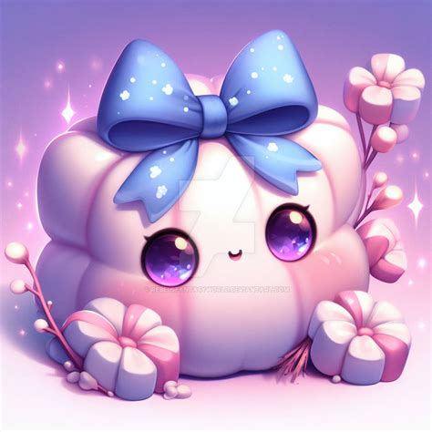 Marshmallow cute kawaii digital illustration by RebelsFantasyWorld on ...