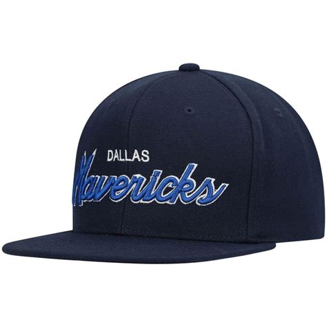 Men's Dallas Mavericks Mitchell & Ness Navy Script Snapback Hat in 2021 | Dallas mavericks ...