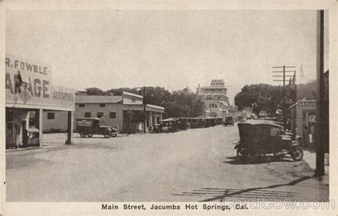 Main Street View, Jacumba Hot Springs California Postcard