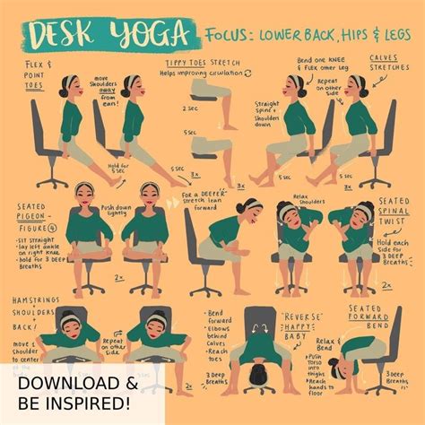 Office Yoga, The Office, Fitness Art, Yoga Fitness, Desk Yoga Poses, Carpal Tunnel Exercises ...