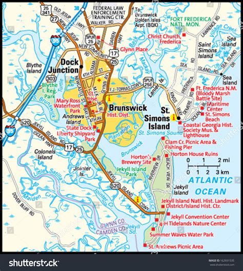 Map Of Brunswick Georgia - Map Of West