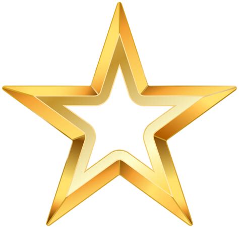 Gold star transparent clip art image – Clipartix