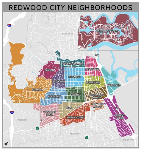 Redwood City Zoning Map | Map Of The World