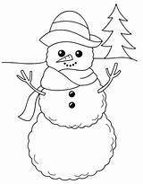 Snowman Coloring Pages Free Printable PDF sketch template