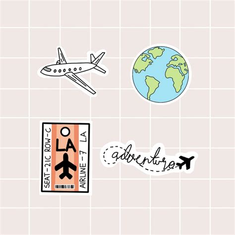 Travel Sticker Set 4 Pack Travel Stickers Suitable for - Etsy