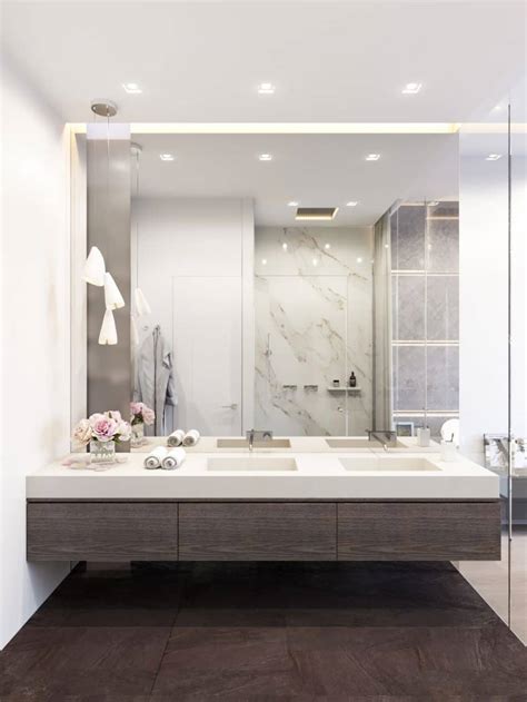 Big Bathroom Mirror Trend in Real Interiors