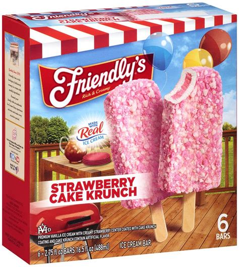 Friendly's® Strawberry Cake Krunch Ice Cream Bars Reviews 2020