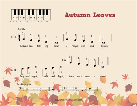 Autumn Leaves - Primer Piano Sheet Music