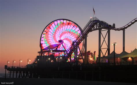 Santa Monica Pier Ferris Wheel at Sunset | Shot from a tripo… | Flickr