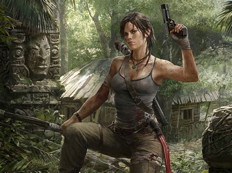 Image Tomb Raider Tomb Raider 2013 Lara Croft warrior Girls Singlet