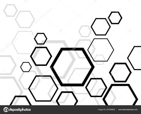 Abstract Hexagon Background Molecular Structure Geometric Shape Hexagons Vector Illustration ...