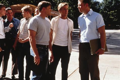 "Remember The Titans" movie still, 2000. L to R: Burgess Jenkins, Ryan Gosling, Ryan Hurst ...