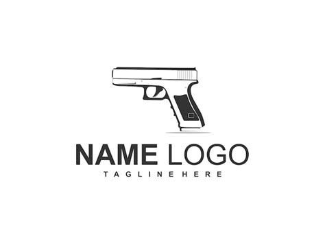 Premium Vector | Black gun logo template