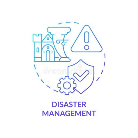 Disaster Management Blue Gradient Concept Icon Stock Vector ...