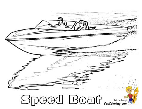 Speed Boat Coloring Pages