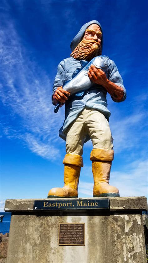 Fisherman Statue - Eastport, Maine - Mass History Commons